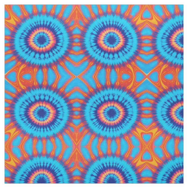 Trippy-Krawatte Retro Blue & Orange Stoff (Muster)