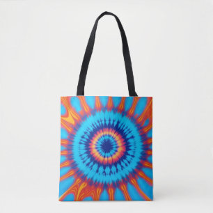 Trippy-Krawatte Retro Blue & Orange Tasche