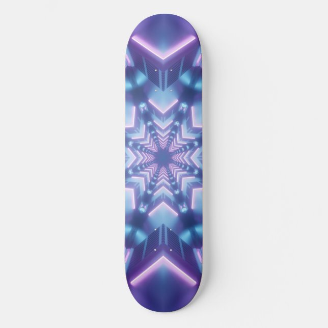 Trippy Kunstmuster Skateboard (Vorderseite)