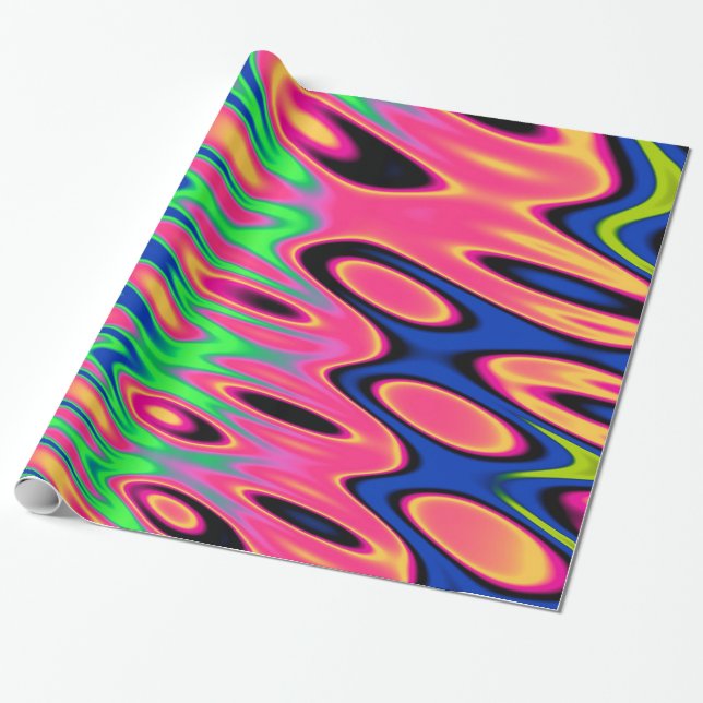 Trippy Leuchtstoffrotationen Geschenkpapier (Ungerollt)