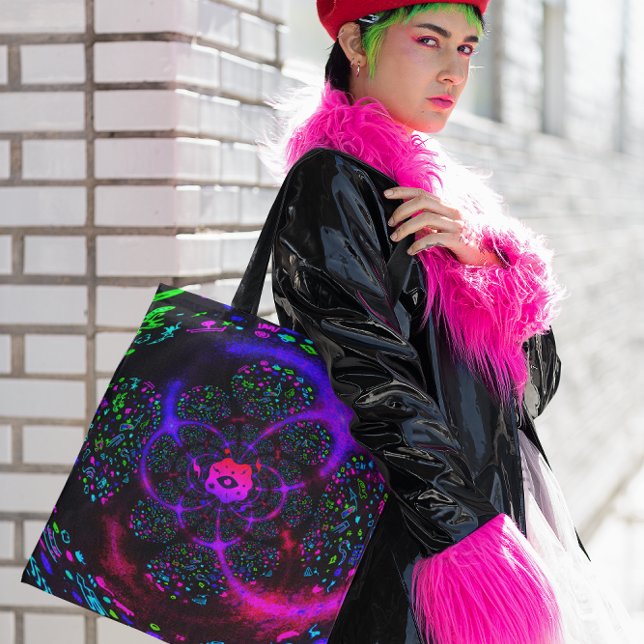 Trippy Lila Spiral Funky Tasche (Von Creator hochgeladen)