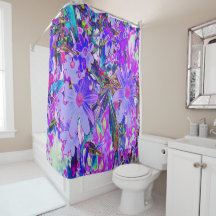 Trippy-Lila und Magenta-farbene Wildblumen