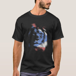 Trippy lion EDM Rave techno Puerto Rico Rico Rico T-Shirt