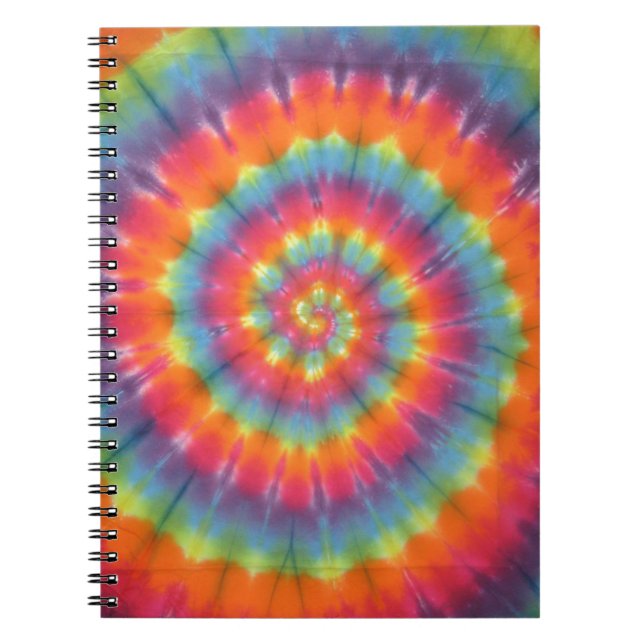 Trippy Little Swirl Gefärbte Krawatte PhatDyes Notizblock (Vorderseite)