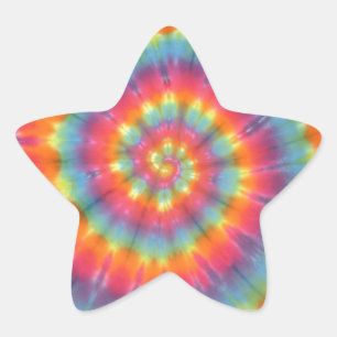 Trippy Little Swirl Gefärbte Krawatte PhatDyes Stern-Aufkleber