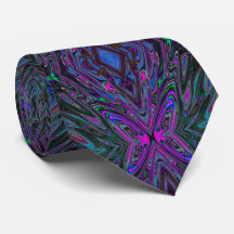Trippy Magenta, Blue und Green Abstrakt Butterfly