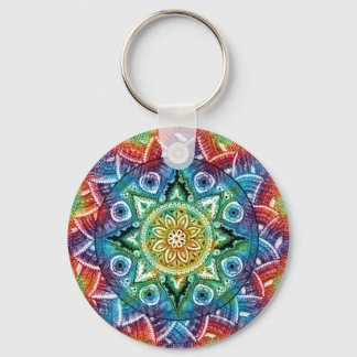 Trippy Mandala Schlüsselanhänger