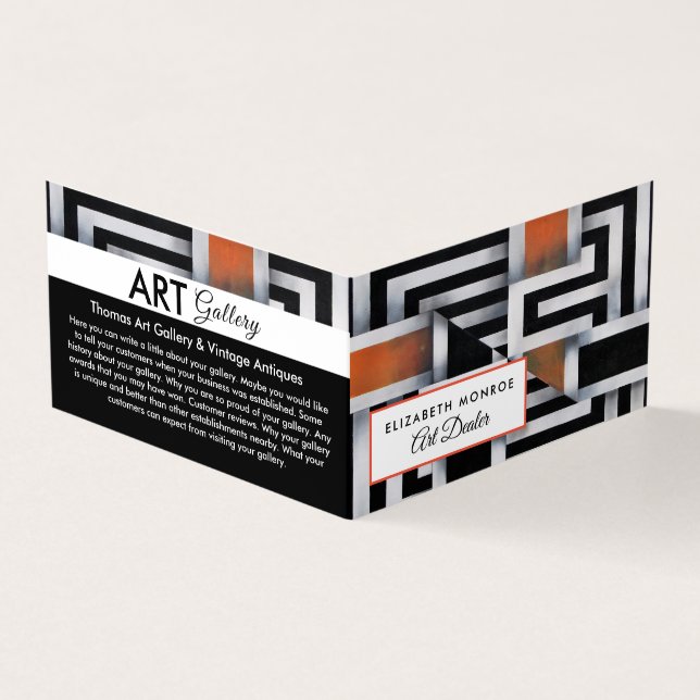 Trippy Maze Muster, Art Dealer, im Detail Visitenkarten (Vorderseite)