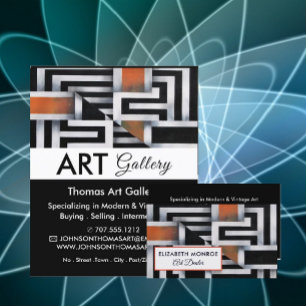 Trippy Maze Muster, Art Dealer Visitenkarte