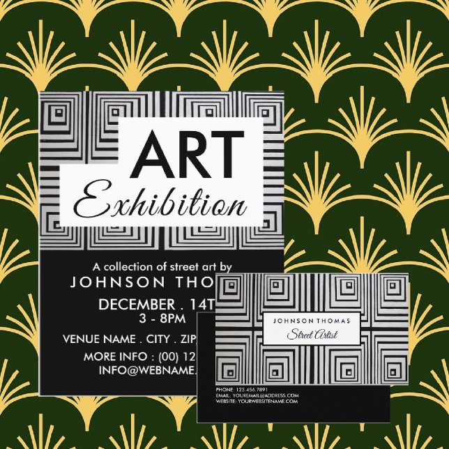 Trippy Maze Squares, Beruflicher Künstler Visitenkarte (Von Creator hochgeladen)