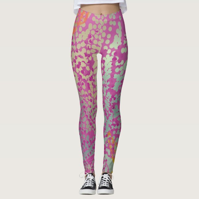 Trippy Modern Abstrakt Leggings (Vorderseite)