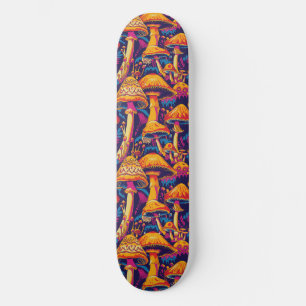 Trippy Mushroom Art Peinture Skateboard