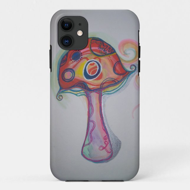 Trippy Pilz psychedelischer iPhone FallHippie Case-Mate iPhone Hülle (Rückseite)