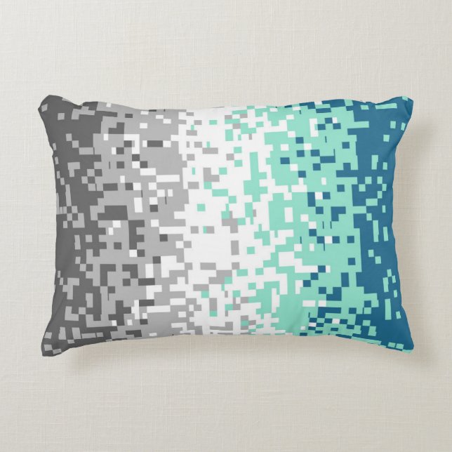 Trippy-Pixel-Abstrakte Frayromantic-Pride-Flag Dekokissen (Vorderseite)