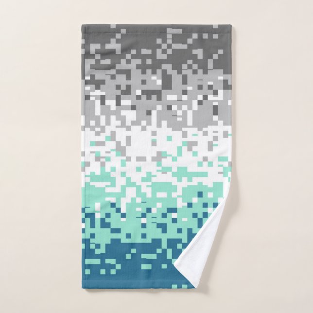 Trippy-Pixel-Abstrakte Frayromantic-Pride-Flag Handtuch (Handtuch)