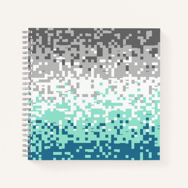 Trippy-Pixel-Abstrakte Frayromantic-Pride-Flag Notizbuch (Vorderseite)