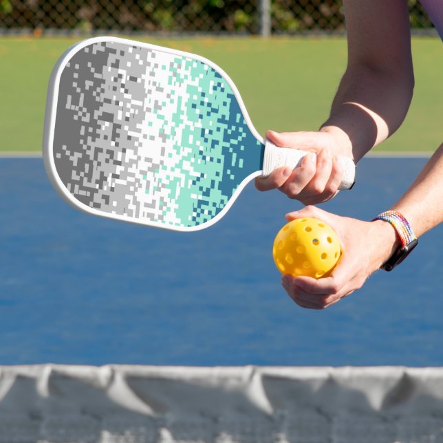 Trippy-Pixel-Abstrakte Frayromantic-Pride-Flag Pickleball Schläger (InSitu)