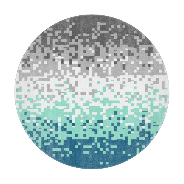 Trippy-Pixel-Abstrakte Frayromantic-Pride-Flag Schneidebrett (Vorderseite)