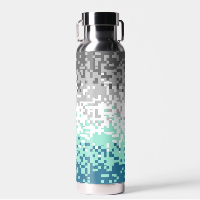 Trippy-Pixel-Abstrakte Frayromantic-Pride-Flag Trinkflasche (Vorne)