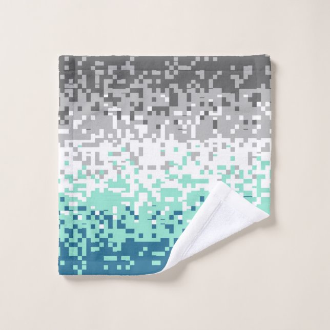 Trippy-Pixel-Abstrakte Frayromantic-Pride-Flag Waschlappen (Waschlappen)