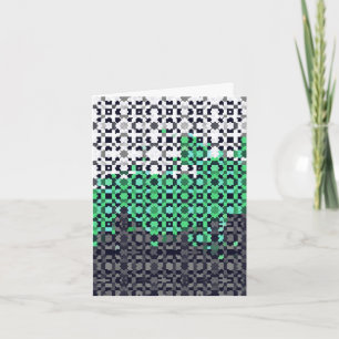 Trippy Pixelated Abstract Neutrois-Stolzflagge Dankeskarte