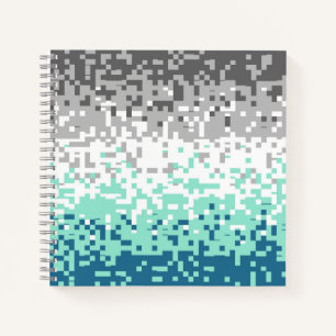 Trippy Pixelated Abstrakte Frayromantische Pride-F Notizbuch