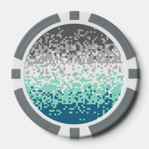 Trippy Pixelated Abstrakte Frayromantische Pride-F Pokerchips