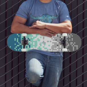 Trippy Pixelated Abstrakte Frayromantische Pride-F Skateboard