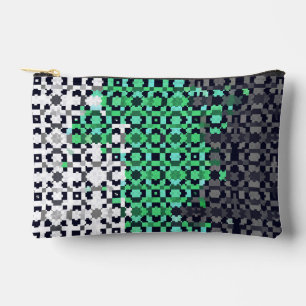 Trippy Pixelated Abstrakte Neutrois-Stolzflagge Zubehörtasche