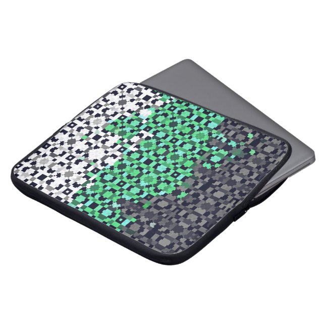 Trippy-pixeles Abstraktes Neutrois-Pride-Flag Laptopschutzhülle (Vorne Oben)