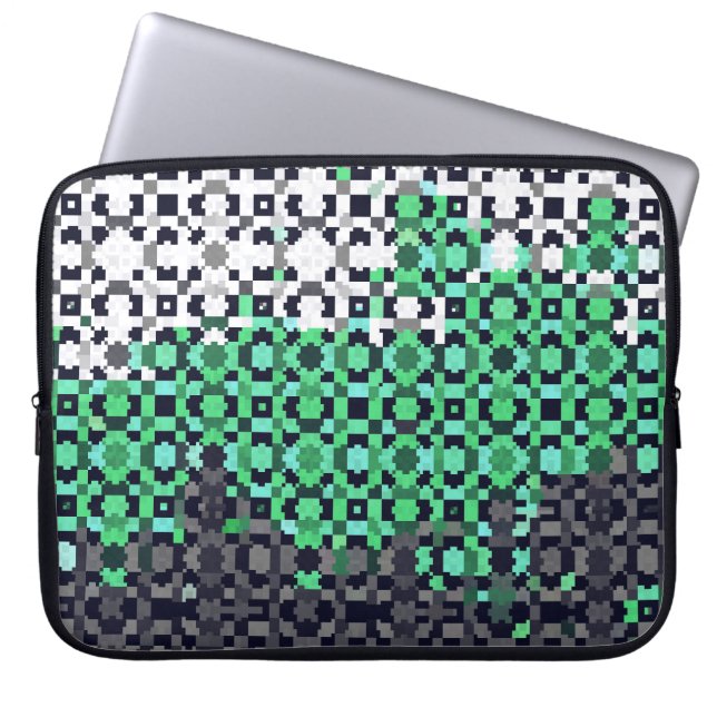 Trippy-pixeles Abstraktes Neutrois-Pride-Flag Laptopschutzhülle (Vorderseite)