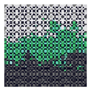 Trippy-pixeles Abstraktes Neutrois-Pride-Flag Poster