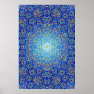Trippy Plakat: Psychedelische Radialgrafik Poster