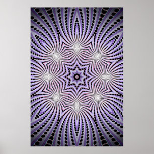 Trippy Plakat: Psychedelische Radialgrafik Poster