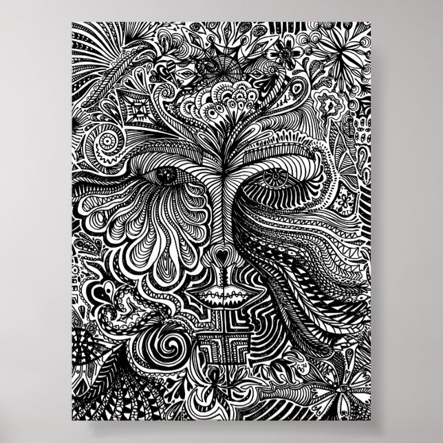 Trippy-Portrait Poster (Vorne)