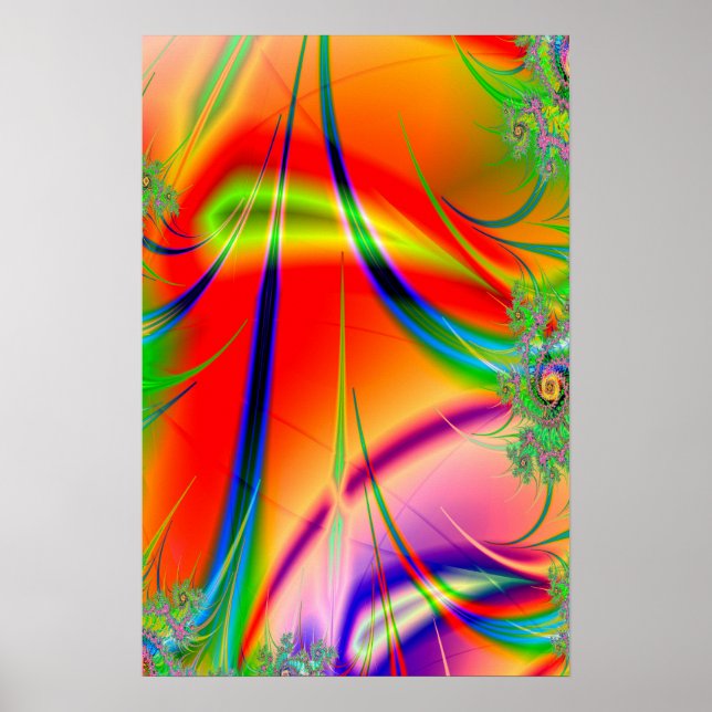 Trippy Poster: Abstrakt Psychedelisch Poster (Vorne)