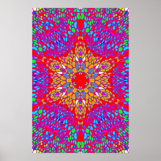 Trippy Poster: Abstrakt Psychedelisch Poster (Vorne)