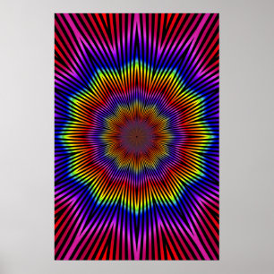 Trippy Poster: Abstrakte psychedelische Kunst Poster