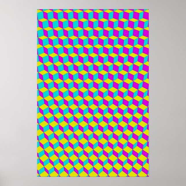 Trippy Poster: CMYK Abstrakt Poster (Vorne)