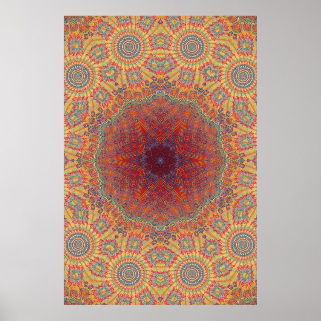 Trippy Poster: Psychedelische Radialkunst Poster (Vorne)