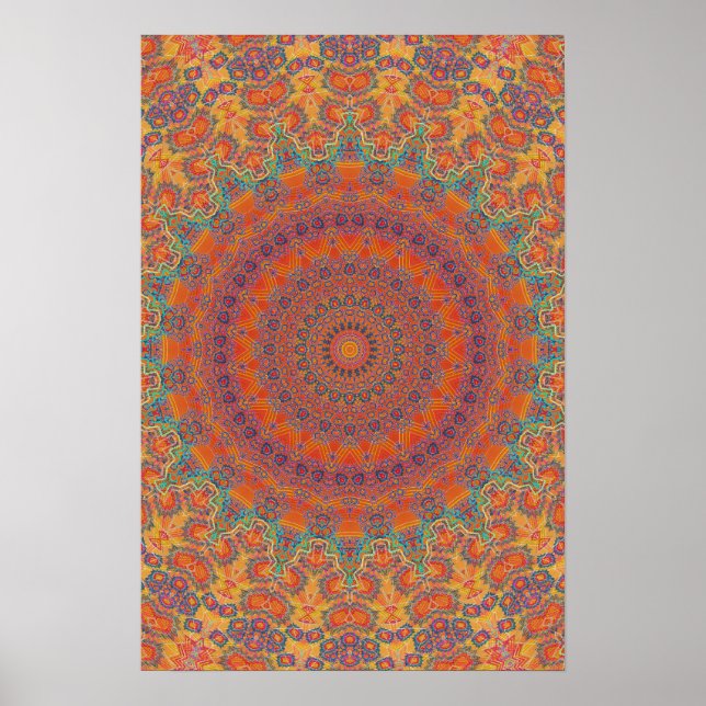 Trippy Poster: Psychedelische Radialkunst Poster (Vorne)