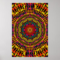 Trippy Poster: Psychedelisches Kaleidoskop-Kunstwe