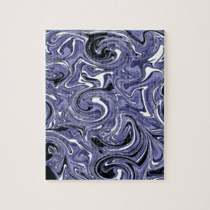 Trippy Psychadelic Wasser-Marmor Schwarz Lila