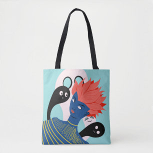 Trippy Psychedelic Alien Girl Tasche