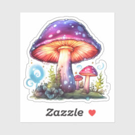 Trippy Psychedelic Earthy Mushroom Art Artwork Aufkleber