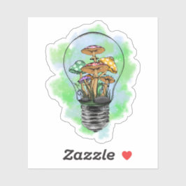Trippy Psychedelic Earthy Mushroom Artwork Aufkleber