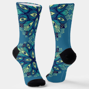 Trippy Psychedelic Eyes Floral Surreal Art Socken