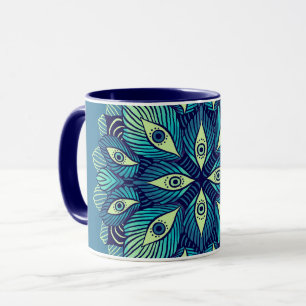 Trippy Psychedelic Eyes Floral Surreal Art Tasse