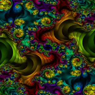 Trippy Psychedelic Fraktal Rainbow Sticker