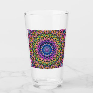 Trippy Psychedelic Kaleidoskop Glass Glas